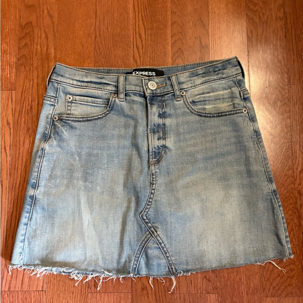 Express Light Blue Denim Skirt. Size 2